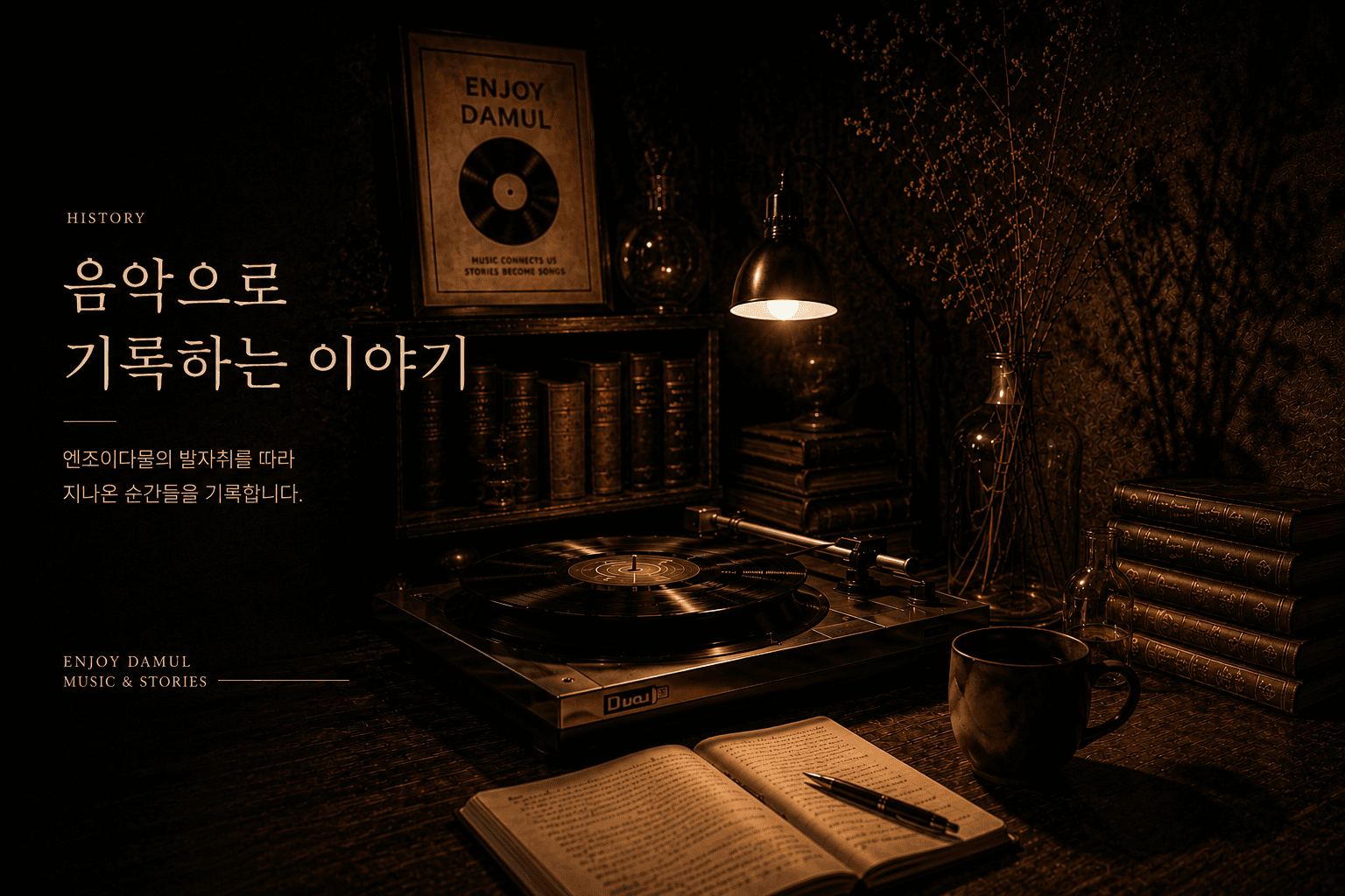 히스토리와 앨범이 겹친 프로젝트 상징 이미지